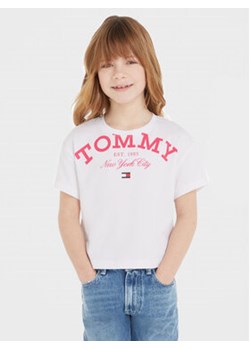 Tommy Hilfiger T-Shirt Logo KG0KG07637 Biały Regular Fit ze sklepu MODIVO w kategorii Bluzki dziewczęce - zdjęcie 168643002