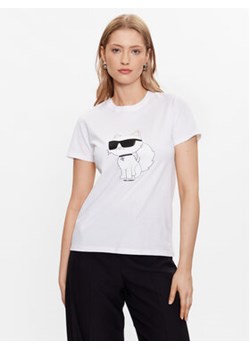 KARL LAGERFELD T-Shirt Ikonik 2.0 Choupette 230W1703 Biały Regular Fit ze sklepu MODIVO w kategorii Bluzki damskie - zdjęcie 168643212