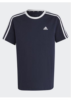 adidas T-Shirt Essentials 3-Stripes Cotton Loose Fit Boyfriend T-Shirt IC3638 Niebieski Loose Fit ze sklepu MODIVO w kategorii T-shirty chłopięce - zdjęcie 168643422