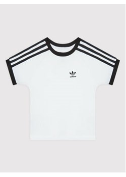 adidas T-Shirt adicolor 3-Stripes HK2912 Biały Loose Fit ze sklepu MODIVO w kategorii T-shirty chłopięce - zdjęcie 168644311