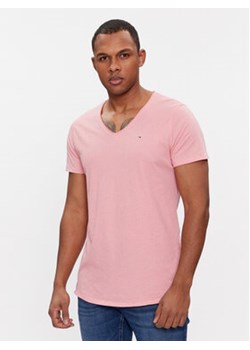 Tommy Jeans T-Shirt Jaspe DM0DM09587 Różowy Slim Fit ze sklepu MODIVO w kategorii T-shirty męskie - zdjęcie 168644554