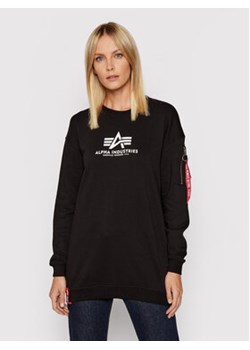 Alpha Industries Bluza Basic 128053 Czarny Oversize ze sklepu MODIVO w kategorii Bluzy damskie - zdjęcie 168645713