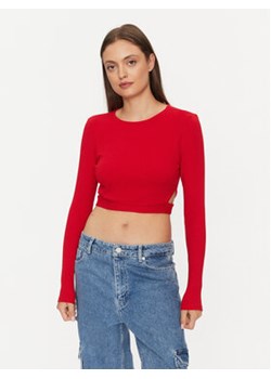 ONLY Bluzka 15293922 Czerwony Slim Fit ze sklepu MODIVO w kategorii Bluzki damskie - zdjęcie 168646243