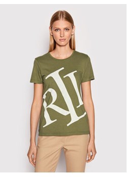 Lauren Ralph Lauren T-Shirt 200872038003 Zielony Regular Fit ze sklepu MODIVO w kategorii Bluzki damskie - zdjęcie 168647630