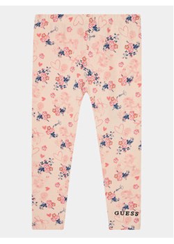 Guess Legginsy K4RB01 J1313 Różowy Slim Fit ze sklepu MODIVO w kategorii Spodnie dziewczęce - zdjęcie 168647762