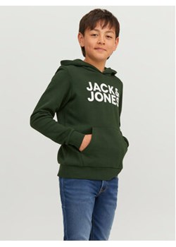 Jack&Jones Junior Bluza 12152841 Zielony Regular Fit ze sklepu MODIVO w kategorii Bluzy chłopięce - zdjęcie 168647801