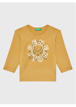 United Colors Of Benetton Bluzka 3ATNG105I Żółty Regular Fit ze sklepu MODIVO w kategorii T-shirty chłopięce - zdjęcie 168647803