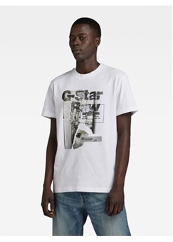 G-Star Raw T-Shirt HQ D23899-C336-110 Biały Regular Fit ze sklepu MODIVO w kategorii T-shirty męskie - zdjęcie 168648531