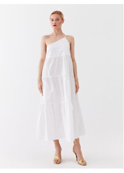 Patrizia Pepe Sukienka codzienna 2A2526/A9B9-W103 Biały Regular Fit ze sklepu MODIVO w kategorii Sukienki - zdjęcie 168648690