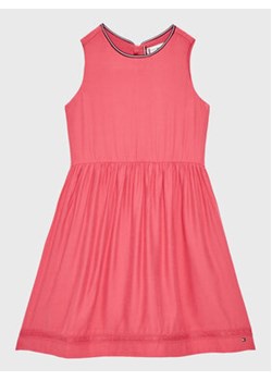 Tommy Hilfiger Sukienka codzienna Ceremonial KG0KG07020 M Różowy Regular Fit ze sklepu MODIVO w kategorii Sukienki dziewczęce - zdjęcie 168649431