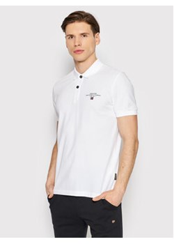 Napapijri Polo Elbas NP0A4GDL Biały Regular Fit ze sklepu MODIVO w kategorii T-shirty męskie - zdjęcie 168649612