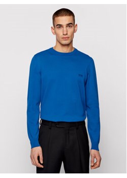 Boss Sweter Pacas-L 50450180 Niebieski Regular Fit ze sklepu MODIVO w kategorii Swetry męskie - zdjęcie 168649671