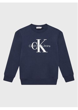 Calvin Klein Jeans Bluza Monogram Logo IU0IU00265 Granatowy Regular Fit ze sklepu MODIVO w kategorii Bluzy chłopięce - zdjęcie 168649860