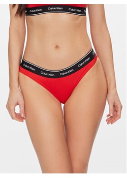 Calvin Klein Swimwear Dół od bikini KW0KW02428 Czerwony ze sklepu MODIVO w kategorii Stroje kąpielowe - zdjęcie 168650020