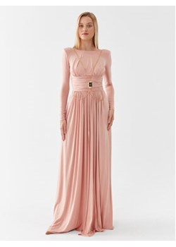 Elisabetta Franchi Sukienka wieczorowa AB-399-36E2-V800 Różowy Regular Fit ze sklepu MODIVO w kategorii Sukienki - zdjęcie 168650150