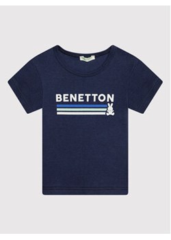 United Colors Of Benetton T-Shirt 3I9WMM28H Granatowy Regular Fit ze sklepu MODIVO w kategorii Koszulki niemowlęce - zdjęcie 168650180