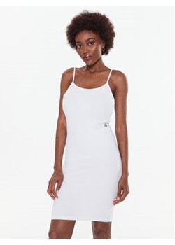 Calvin Klein Jeans Sukienka codzienna J20J221149 Biały Slim Fit ze sklepu MODIVO w kategorii Sukienki - zdjęcie 168650281