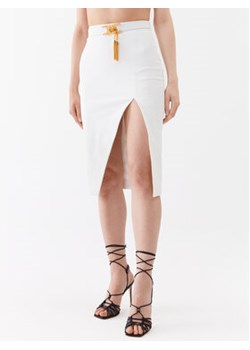 Elisabetta Franchi Spódnica ołówkowa GO-027-32E2-V390 Biały Slim Fit ze sklepu MODIVO w kategorii Spódnice - zdjęcie 168650750