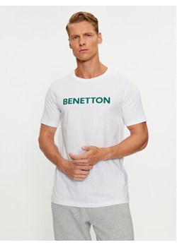 United Colors Of Benetton T-Shirt 3I1XU100A Biały Regular Fit ze sklepu MODIVO w kategorii T-shirty męskie - zdjęcie 168650751