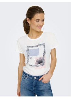 ONLY T-Shirt 15282699 Biały Regular Fit ze sklepu MODIVO w kategorii Bluzki damskie - zdjęcie 168650754