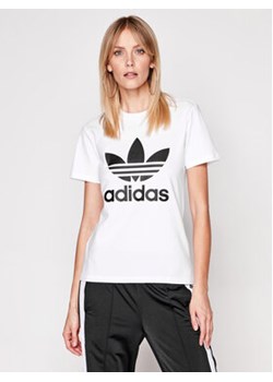 adidas T-Shirt adicolor Classics Trefoil GN2899 Biały Regular Fit ze sklepu MODIVO w kategorii Bluzki damskie - zdjęcie 168650761