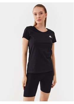 Kappa T-Shirt 709427 Czarny Slim Fit ze sklepu MODIVO w kategorii Bluzki damskie - zdjęcie 168651121