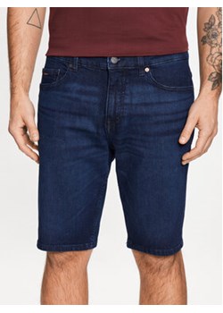 Boss Szorty jeansowe Delaware 50488618 Granatowy Slim Fit ze sklepu MODIVO w kategorii Spodenki męskie - zdjęcie 168651354