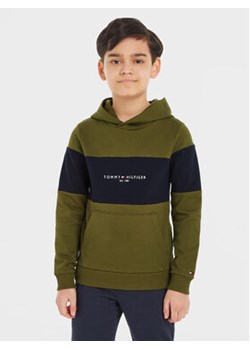 Tommy Hilfiger Bluza Essential Colorblock KB0KB08385 M Zielony Regular Fit ze sklepu MODIVO w kategorii Bluzy chłopięce - zdjęcie 168651542
