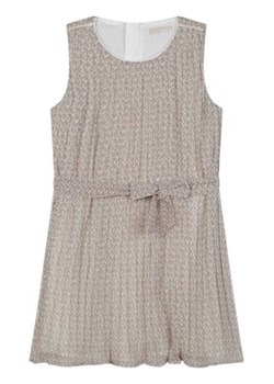MICHAEL KORS KIDS Sukienka elegancka R12142 S Écru Regular Fit ze sklepu MODIVO w kategorii Sukienki dziewczęce - zdjęcie 168651900