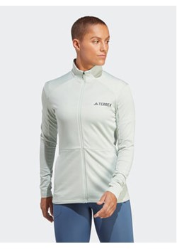 adidas Polar Terrex Multi Full-Zip Fleece Jacket HN5464 Zielony Slim Fit ze sklepu MODIVO w kategorii Bluzy damskie - zdjęcie 168654082