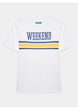 United Colors Of Benetton T-Shirt 3096C10BO Biały Regular Fit ze sklepu MODIVO w kategorii T-shirty chłopięce - zdjęcie 168654582