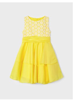 Mayoral Sukienka elegancka 3912 Żółty ze sklepu MODIVO w kategorii Sukienki dziewczęce - zdjęcie 168654653