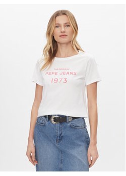 Pepe Jeans T-Shirt Harbor PL505743 Biały Regular Fit ze sklepu MODIVO w kategorii Bluzki damskie - zdjęcie 168654820