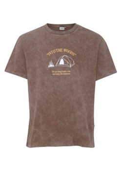 Solid T-Shirt 21108028 Brązowy Regular Fit ze sklepu MODIVO w kategorii T-shirty męskie - zdjęcie 168655400