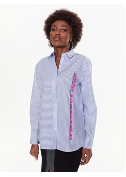 KARL LAGERFELD Koszula Logo Print 225W1607 Niebieski Regular Fit ze sklepu MODIVO w kategorii Koszule damskie - zdjęcie 168655470