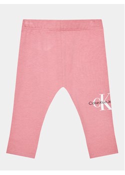 Calvin Klein Jeans Legginsy Monogram IN0IN00081 Różowy Slim Fit ze sklepu MODIVO w kategorii Legginsy niemowlęce - zdjęcie 168656064