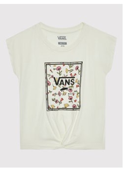 Vans T-Shirt Poppy Box VN0A7YVJ Biały Regular Fit ze sklepu MODIVO w kategorii Bluzki dziewczęce - zdjęcie 168656143