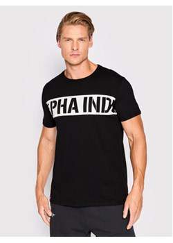 Alpha Industries T-Shirt Printed Stripe 118511 Czarny Regular Fit ze sklepu MODIVO w kategorii T-shirty męskie - zdjęcie 168656841