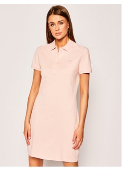 Lacoste Sukienka codzienna EF5473 Różowy Slim Fit ze sklepu MODIVO w kategorii Sukienki - zdjęcie 168656973