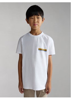 Napapijri T-Shirt NP0A4HGN S Biały Regular Fit ze sklepu MODIVO w kategorii T-shirty chłopięce - zdjęcie 168657004