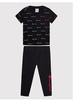 Champion Komplet t-shirt i legginsy 404321 Czarny Custom Fit ze sklepu MODIVO w kategorii Komplety chłopięce - zdjęcie 168657053