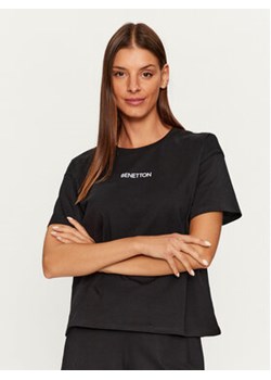 United Colors Of Benetton Koszulka piżamowa 30963M04R Czarny Regular Fit ze sklepu MODIVO w kategorii Piżamy damskie - zdjęcie 168657102