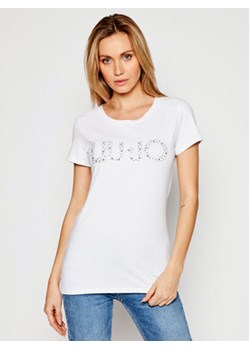 Liu Jo Beachwear T-Shirt VA1100 J5003 Biały Regular Fit ze sklepu MODIVO w kategorii Bluzki damskie - zdjęcie 168657311