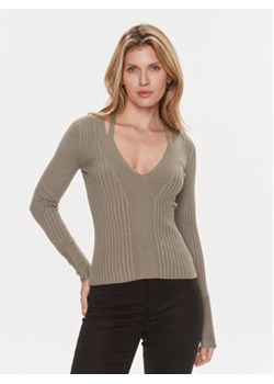 Guess Sweter W3BR30 Z2V42 Beżowy Slim Fit ze sklepu MODIVO w kategorii Swetry damskie - zdjęcie 168657541