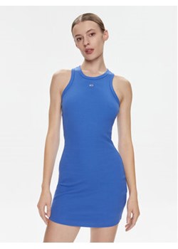 Tommy Jeans Sukienka letnia Essential DW0DW17406 Niebieski Slim Fit ze sklepu MODIVO w kategorii Sukienki - zdjęcie 168657932