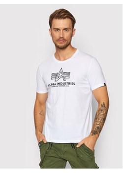 Alpha Industries T-Shirt Basic 118505 Biały Regular Fit ze sklepu MODIVO w kategorii T-shirty męskie - zdjęcie 168658123