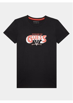 Guess T-Shirt L3YI20 K8HM4 Czarny Regular Fit ze sklepu MODIVO w kategorii T-shirty chłopięce - zdjęcie 168658521