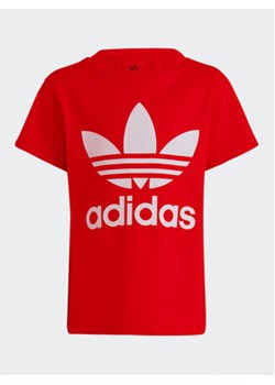 adidas T-Shirt Adicolor Trefoil T-Shirt IC9117 Czerwony Regular Fit ze sklepu MODIVO w kategorii T-shirty chłopięce - zdjęcie 168658894