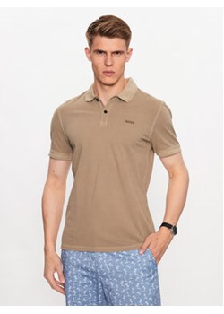 Boss Polo 50468576 Beżowy Slim Fit ze sklepu MODIVO w kategorii T-shirty męskie - zdjęcie 168659401