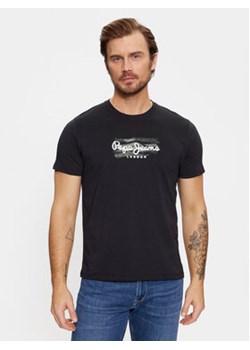 Pepe Jeans T-Shirt Castle PM509204 Czarny Regular Fit ze sklepu MODIVO w kategorii T-shirty męskie - zdjęcie 168660492